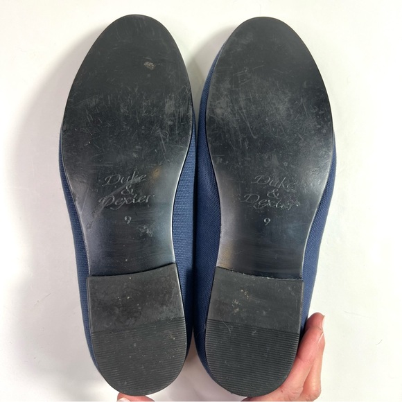Duke & Dexter Blue Canvas Loafers Size 9 - Picture 9 of 12